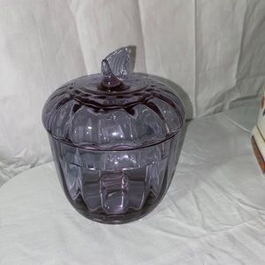 Vintage Icy Purple Apple Jar / Candy Dish